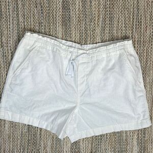 Faded Glory Linen White Shorts Size 14